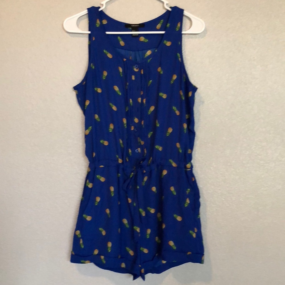 Forever 21 cute sleeveless pineapple romper